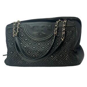 AUTHENTIC TORY BURCH BLACK FLEMING SHOULDER BAG W Original Receipt